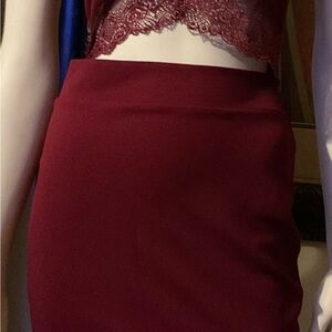 Windsor Burgundy Lace Mini Dress